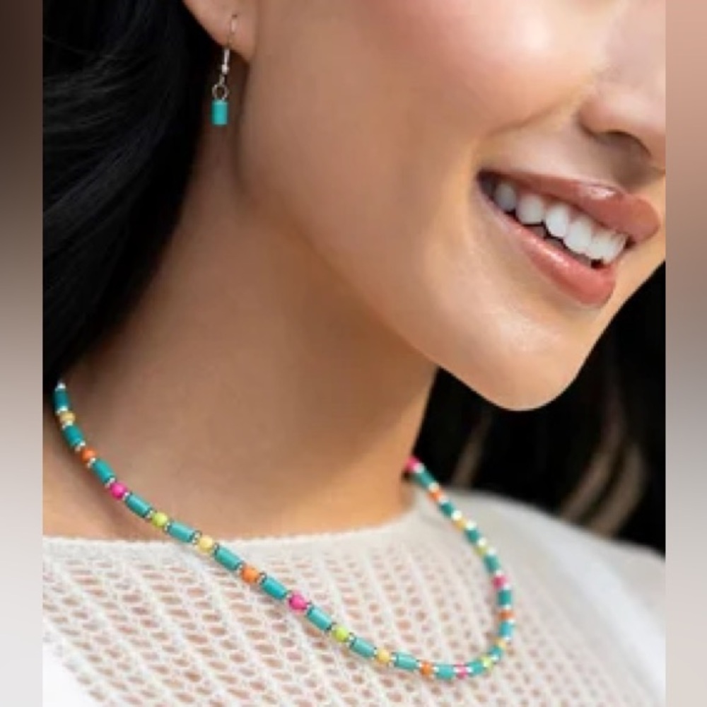 Colorful Beaded Necklace and Earring Set